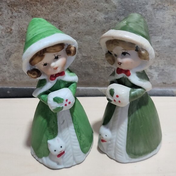 Vintage Jasco Christmas Bell Merri Bells Figurine Bisque Porcelain 1978 - Picture 8 of 10